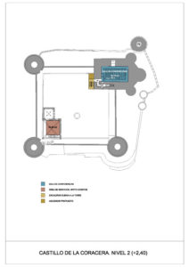 Plano del nivel 2 del Castillo de la Coracera